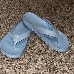 Light Blue Slide Sandals